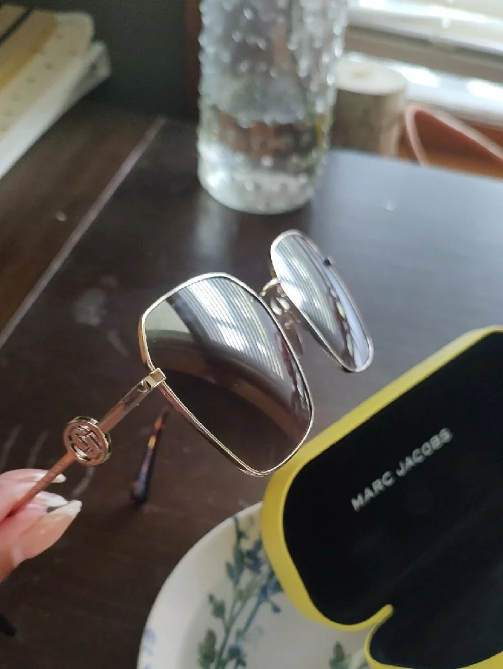 Marc Jacobs Yellow Hard Sunglasses Case